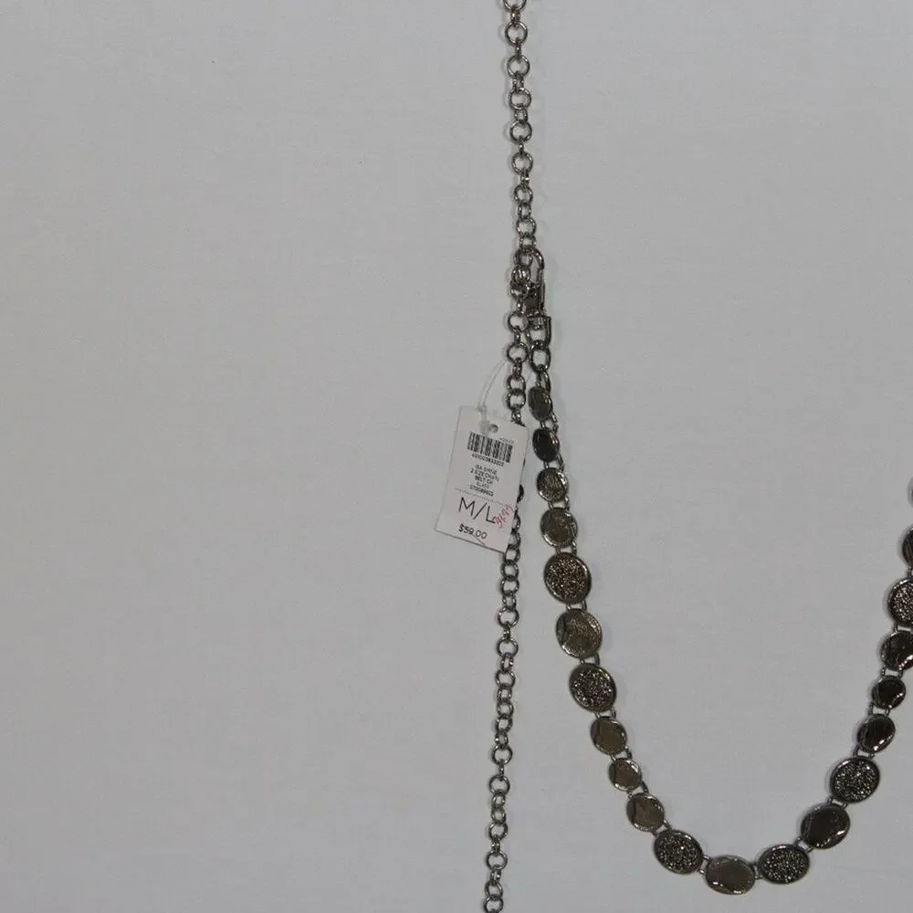 Chico's Silver Chain Belt NWT